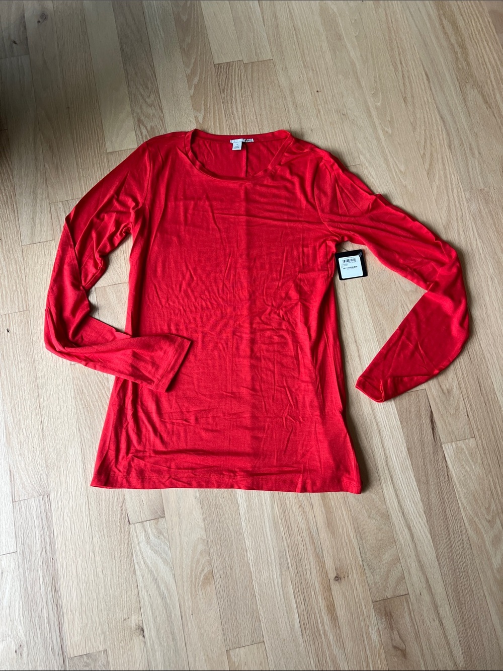 Halogen Red Long-Sleeve Scoop Neck Tee